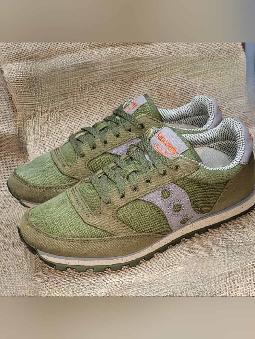 Saucony Jazz Low Pro Vegan — Olive & Grey Men's Size - 9
